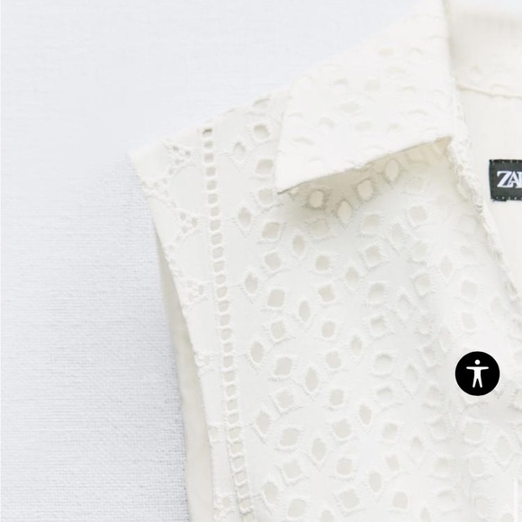 Zara NWT openwork embroidered midi dress 3017/653 - Picture 5 of 8